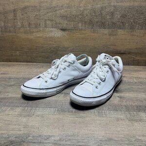 Converse All Star White Leather Sneakers Men's Size 10